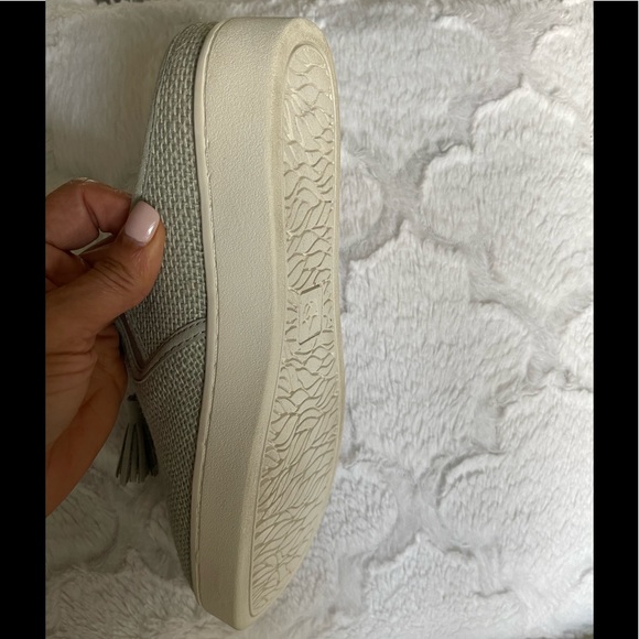 Spenco Orthotic Slip-On Slide Gray Mules - Celine Raffia Sz 7D - Picture 3 of 9